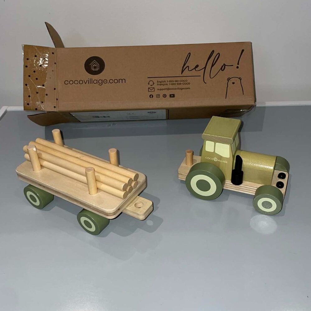 COCO VILLAGE Wood Timber Truck NEW IN BOX